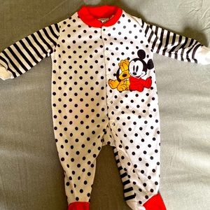 Vintage Mickey and Pluto onsie